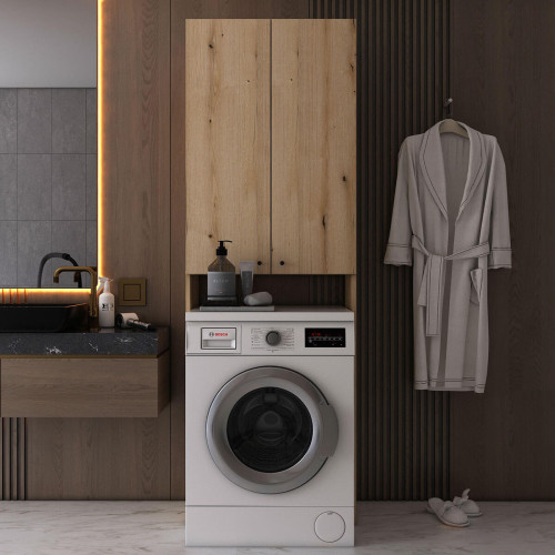 Фото шафи для пральної машини ЛОЛА ДОРОС (DOROS) дуб евок в інтер'єрі