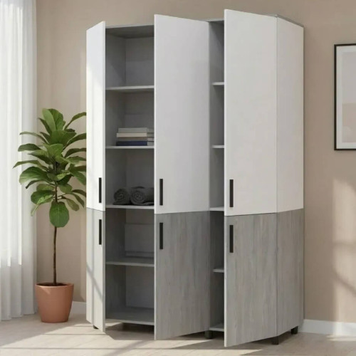 Фото наповнення шафи ТОРН 3 ДСП полиці ДОРОС (DOROS) сосна натті / білий в інтер'єрі