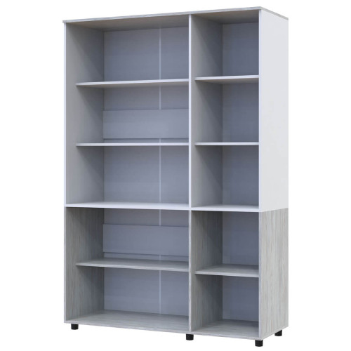 Фото шафи ТОРН 3 ДСП полиці ДОРОС (DOROS) сосна натті / білий – вигляд збоку наповнення