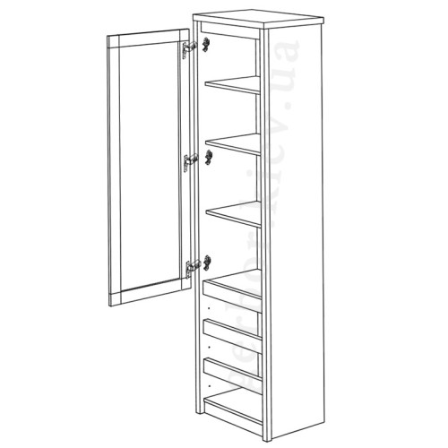 На фото схема наполнения витрины WIT 1W3S NORTON VMV Holding