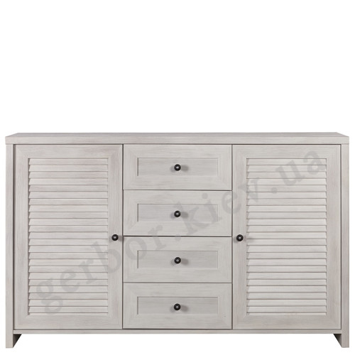 На фото вид спереди комода KOM 2D4S INES VMV Holding сосна норвежская