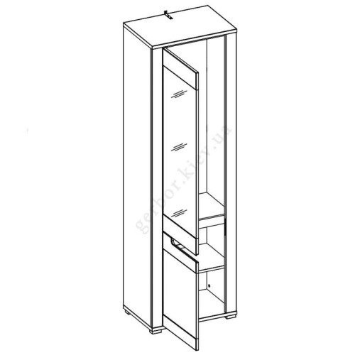 Фото шкафа с зеркалом YORK Y11 BOGFRAN – схема наполнения