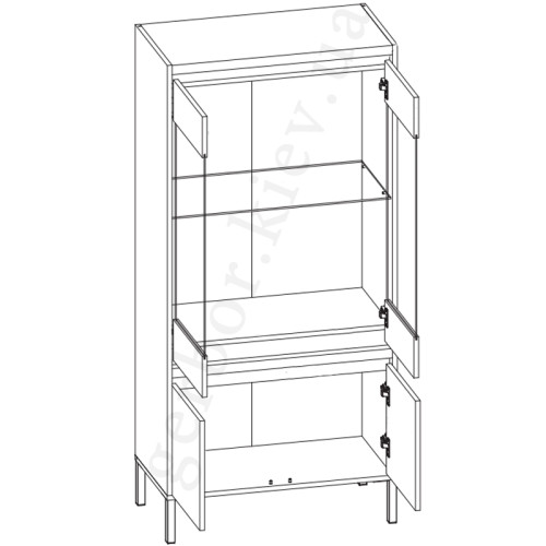 Фото гостиной PALMOR VMV Holding – схема наполнения низкой витрины