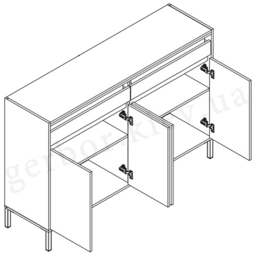 Фото гостиной PALMOR VMV Holding – схема наполнения комода