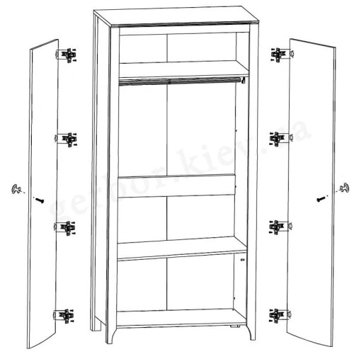 Фото шафи КАРІНА SZF2D Гербор – схема