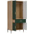 Фото шафи DANTE DT16 LIVEO дуб кремона торро / зелений / золоті ручки – вигляд збоку наповнення