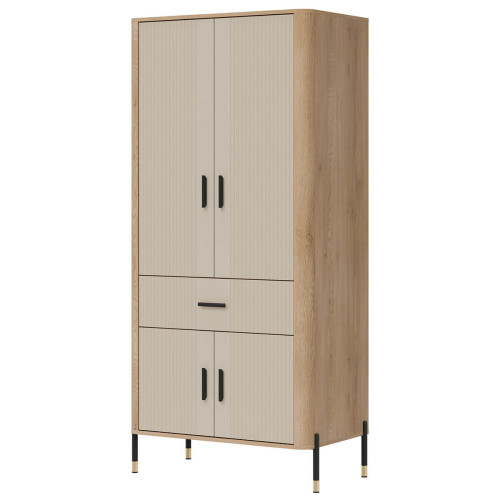 Фото шафи DANTE DT16 LIVEO дуб кремона торро / кашемір / чорні ручки