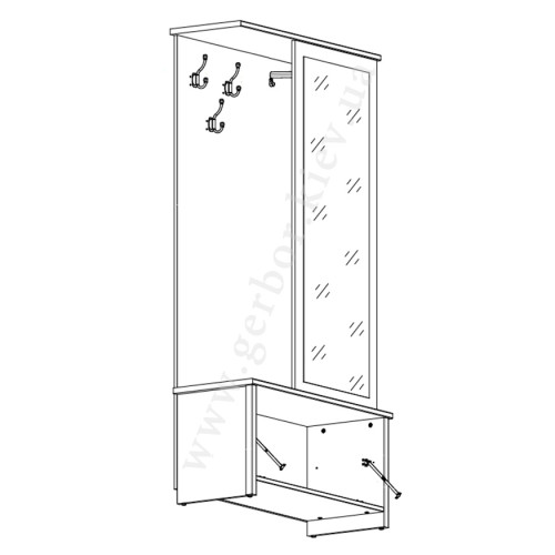 Фото передпокою ПОРТО PPK/95 БРВ (ВМК) – схема наповнення