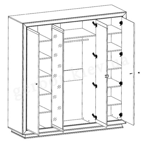 Фото шафи ЛАРГО КЛАСIК SZF4D БРВ (ВМК) – схема наповнення