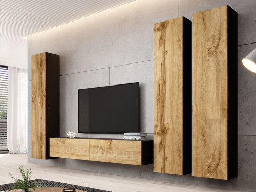 Фото комплекта мебели для гостиной VIGO 1 CAMA MEBLE черный / дуб вотан