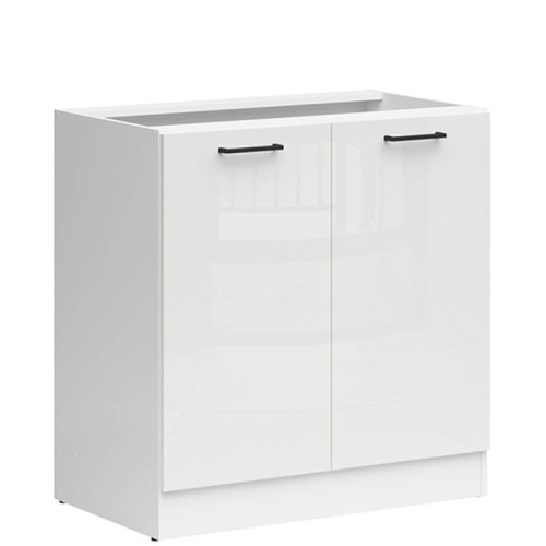 Фото тумби JUNONA LINE D2D/80/82 BBL BRW крейдяний глянець – вигляд збоку