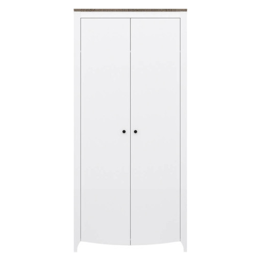 Фото комбінованої шафи КАРІНА SZF2D Гербор німфеа альба / дуб сонома трюфель – вигляд спереди