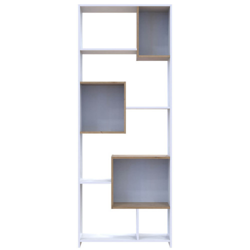 Фото високої етажерки BS1 ДОРОС (DOROS) білий / дуб евок – вигляд спереду