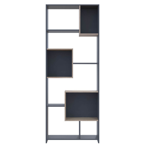 Фото високої етажерки BS1 ДОРОС (DOROS) графіт / дуб сонома – вигляд спереду