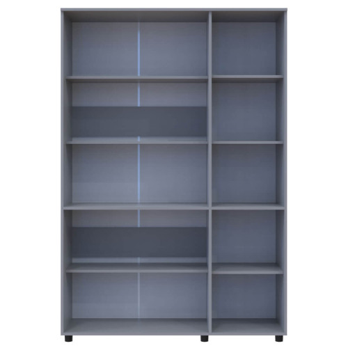 Фото сірої шафи ТОРН 3 ДСП полиці ДОРОС (DOROS) – вигляд спереду наповнення