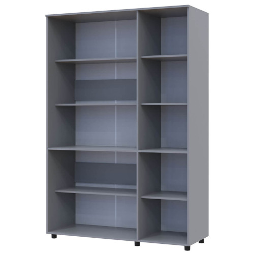 Фото сірої шафи ТОРН 3 ДСП полиці ДОРОС (DOROS) – вигляд збоку наповнення