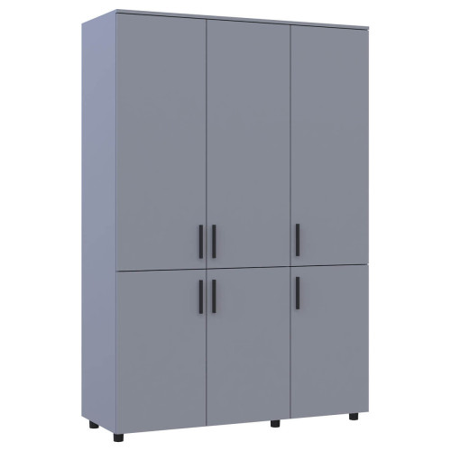 Фото сірої шафи ТОРН 3 ДСП полиці ДОРОС (DOROS) – вигляд збоку