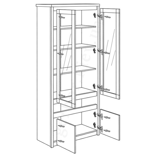 На фото схема наполнения витрины WIT WYS 2D2W1S NORTON VMV Holding