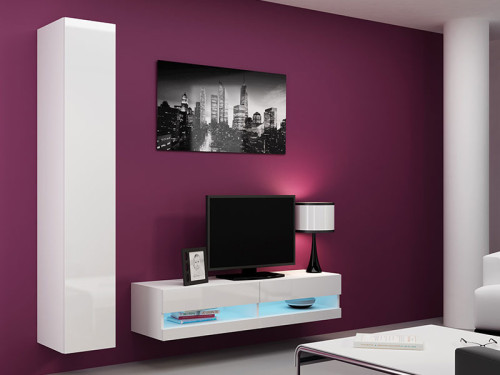 Фото комплекта мебели для гостиной VIGO New 13 CAMA MEBLE белый / белый глянец