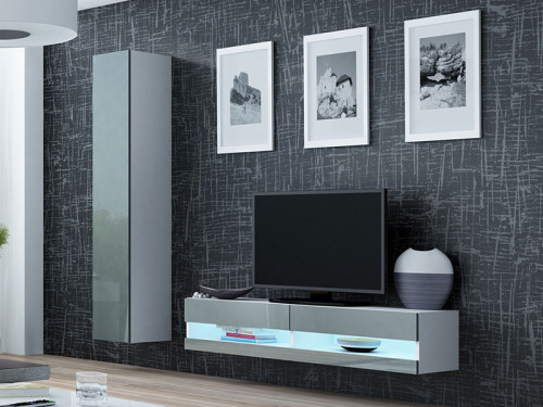 Фото комплекта мебели для гостиной VIGO New 13 CAMA MEBLE белый / серый глянец