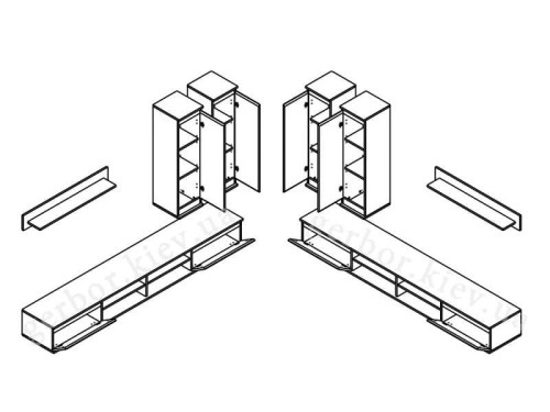 Фото вітальні ЛЮСІЯ 220 Гербор – схема наповнення