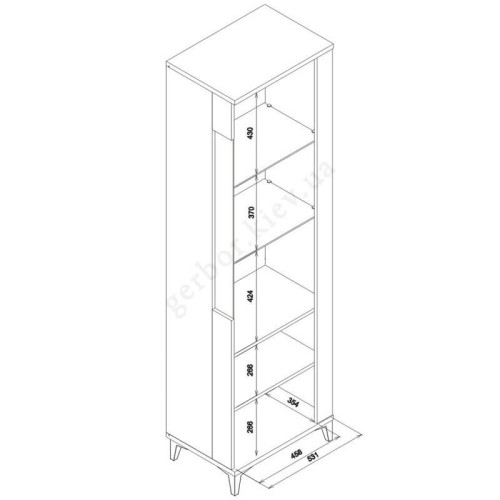 Фото витрины SNOBI SB8 BOGFRAN – схема с размерами