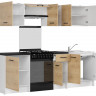 Фото комплекту меблів для кухні SARA LINE 240 BRW зі стільницями – наповнення