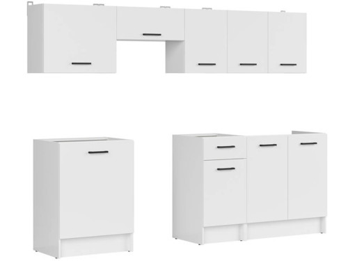 Фото комплекту меблів для кухні SARA LINE 240 BRW – вигляд збоку