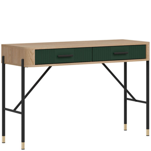 Фото туалетного столика DANTE DT19 LIVEO дуб кремона торро / зелений / чорні ручки – вигляд збоку