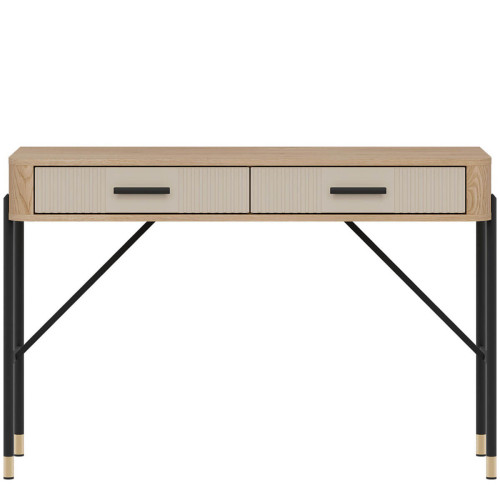 Фото туалетного столика DANTE DT19 LIVEO дуб кремона торро / кашемір / чорні ручки – вигляд спереду