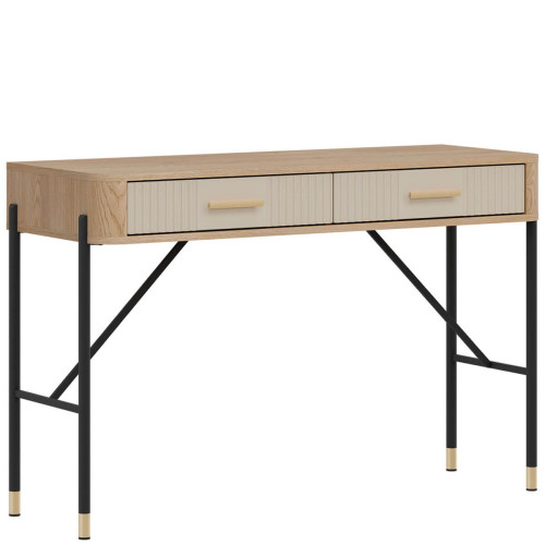 Фото туалетного столика DANTE DT19 LIVEO дуб кремона торро / кашемір / золоті ручки – вигляд збоку