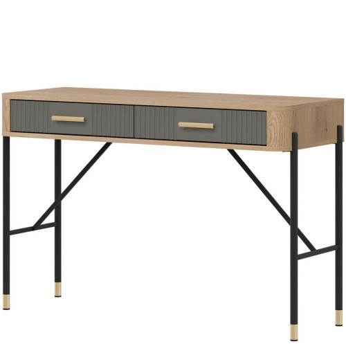 Фото туалетного столика DANTE DT19 LIVEO дуб кремона торро / сірий / золоті ручки