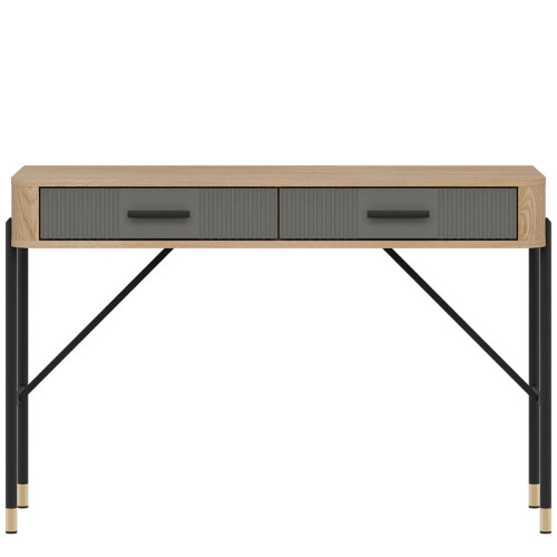 Фото туалетного столика DANTE DT19 LIVEO дуб кремона торро / сірий / чорні ручки – вигляд спереду