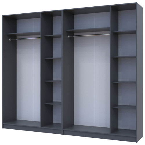 Фото шафи 3+3 ДСП ПРОМО ДОРОС (DOROS) антрацит – наповнення