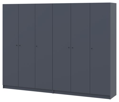 Фото шафи 3+3 ДСП ПРОМО ДОРОС (DOROS) графіт