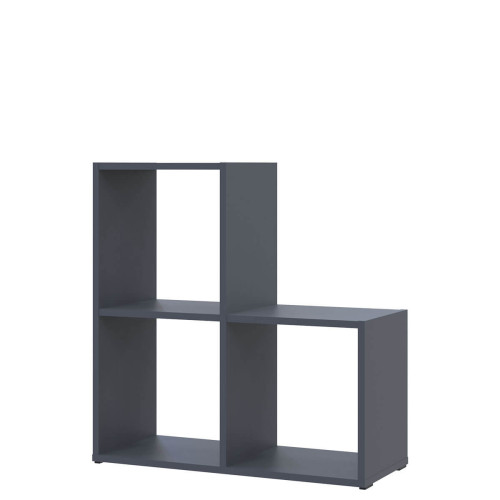 Фото відкритого стелажу СТЕП 2х2 ДОРОС (DOROS) графіт