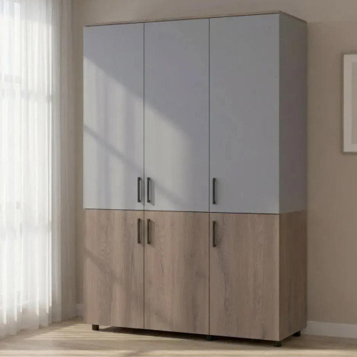 Фото шафи ТОРН 3 ДСП полиці ДОРОС (DOROS) кремона канноло / сірий в інтер'єрі