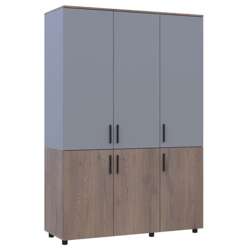 Фото шафи ТОРН 3 ДСП полиці ДОРОС (DOROS) кремона канноло / сірий – вигляд збоку