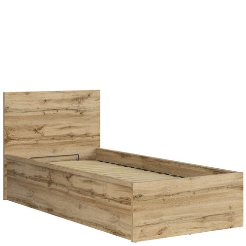 Фото кровати с подъемным механизмом TETRIX LOZ/90/B BRW дуб вотан - вид сбоку