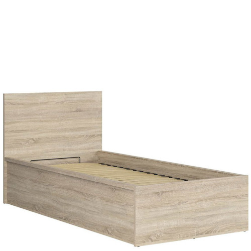 Фото кровати с подъемным механизмом TETRIX LOZ/90/B BRW дуб сонома - вид сбоку