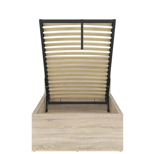 Фото кровати с подъемным механизмом TETRIX LOZ/90/B BRW дуб сонома - вид спереди