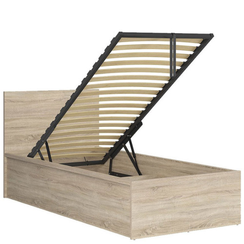 Фото кровати с подъемным механизмом TETRIX LOZ/90/B BRW дуб сонома