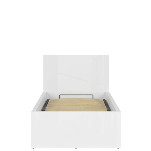 Фото кровати TETRIX LOZ/90/B BRW белый глянец