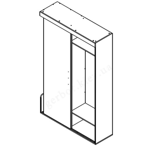 Фото шафи-купе АГАТА SZF130 Гербор – схема наповнення шафи