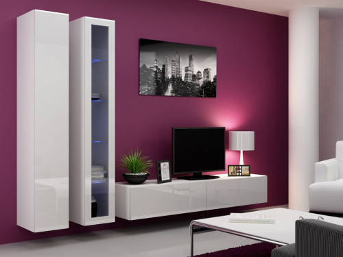 Фото комплекта мебели для гостиной VIGO 3 CAMA MEBLE белый / белый глянец