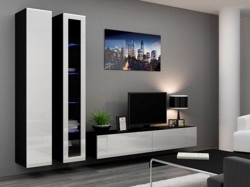 Фото комплекта мебели для гостиной VIGO 3 CAMA MEBLE черный / белый глянец