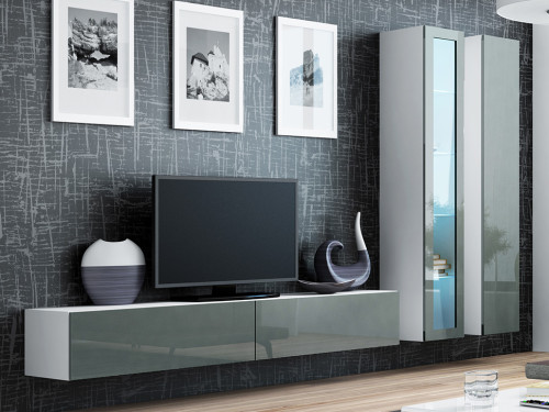 Фото комплекта мебели для гостиной VIGO 3 CAMA MEBLE белый / серый глянец