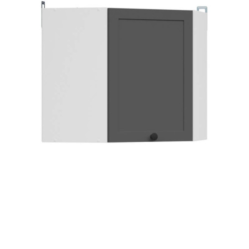 Фото навісної кутової шафи JUNONA LINE GNWU/57LP BRW графіт – вигляд збоку