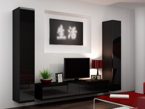  VIGO CAMA MEBLE Комплект 4 черный / черный глянец