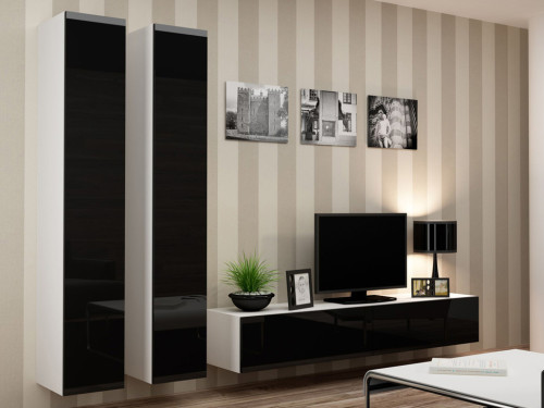  VIGO CAMA MEBLE Комплект 4 белый / черный глянец